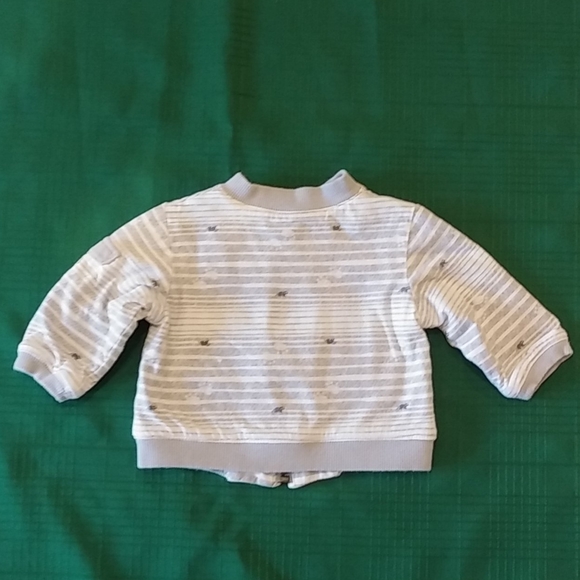 Mexx White and Gray Front Zipper Up Sweater - Picture 2 of 11